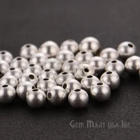 10pc Lot Ball Finding 6mm Silver Plated Round Smooth Round Beads