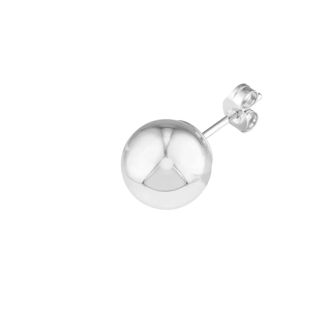 14K White Gold 8mm Ball Studs