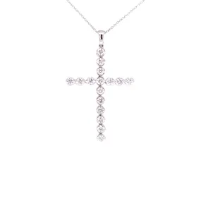 14KW Custom Diamond Cross Fashion Pendant