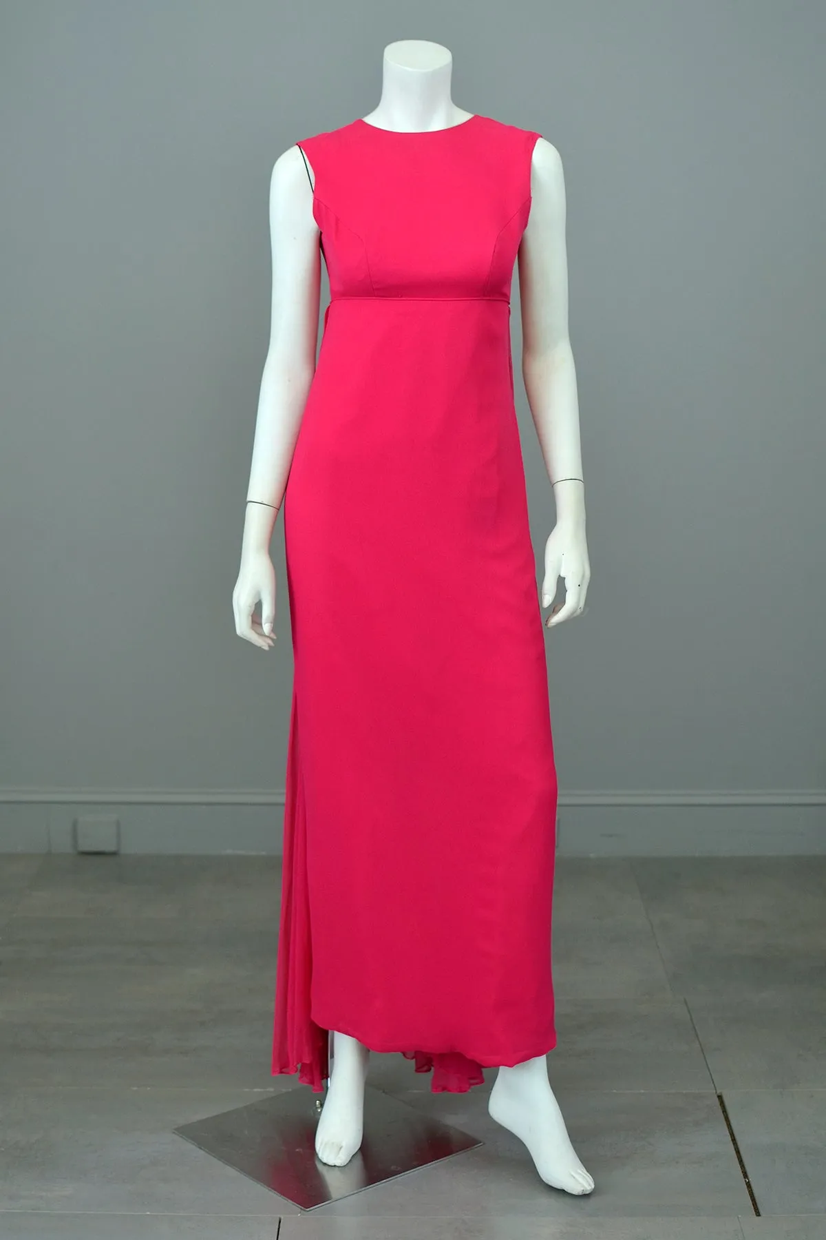 1960s Barbie Hot Pink Chiffon Draped Gown | Barbie Dress Gown