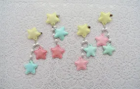 2-Way Multi Pastel Star Clips (4 colors)