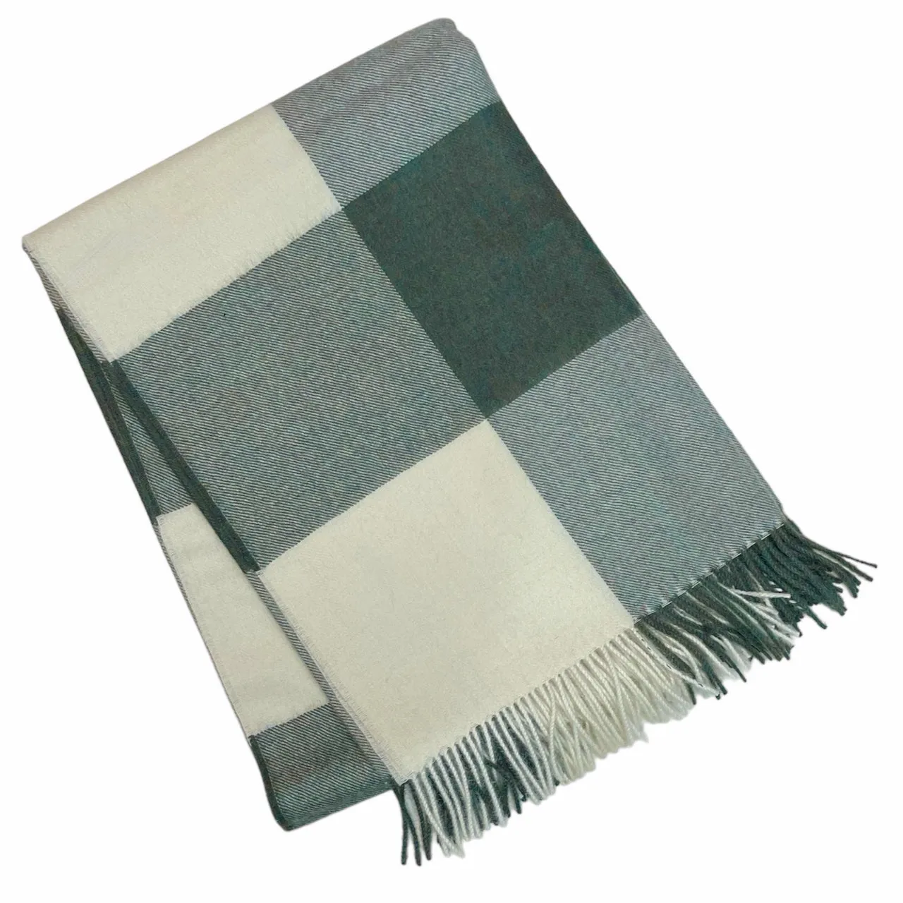 2151 - 100% Alpaca Buffalo Check with Fringe 50"x78"