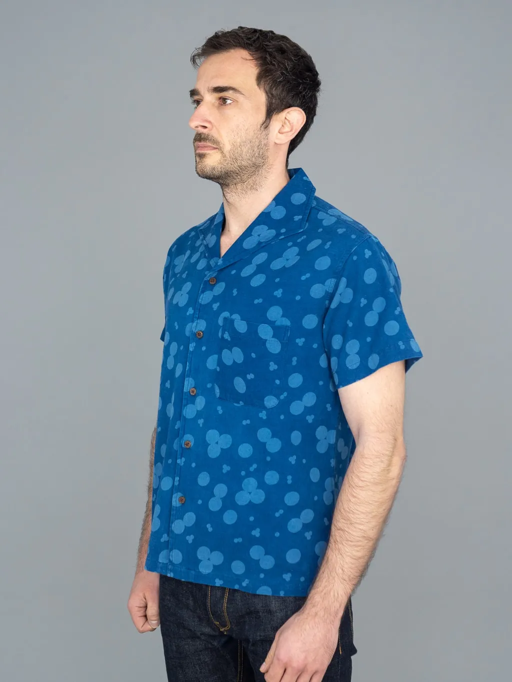 3sixteen Leisure Shirt Indigo Discharge