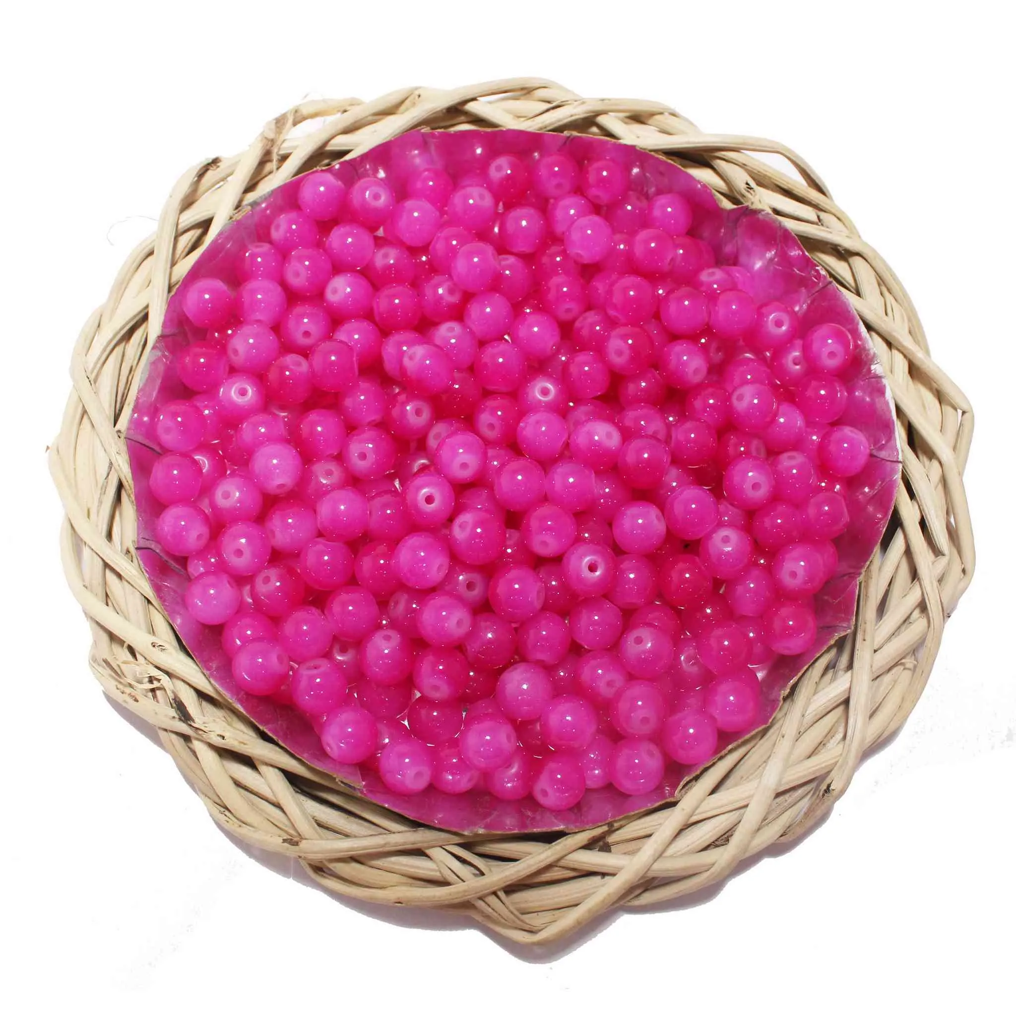 8mm Round Glass Beads: Spark Creativity with Vibrant Colors!