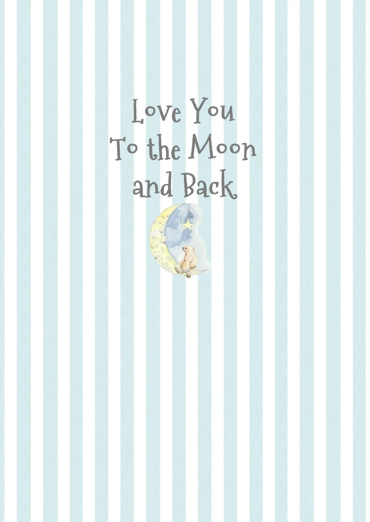 A6 Greeting Card with Ceramic Keepsake - Bear and Moon