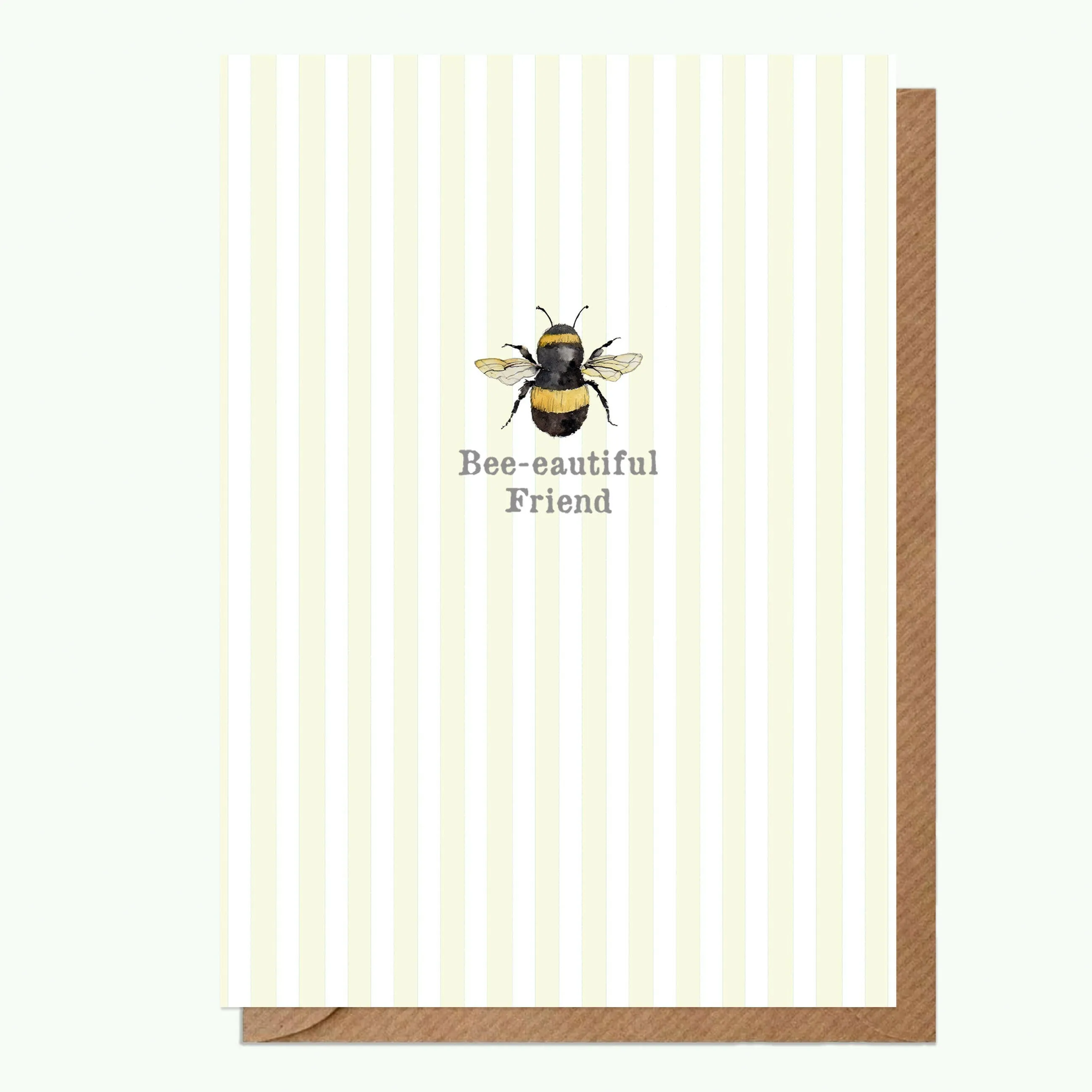 A6 Greeting Card with Ceramic Keepsake - Bee-eautiful Friend