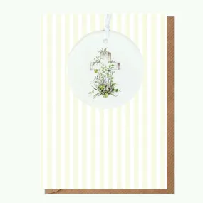 A6 Greeting Card with Ceramic Keepsake - Cross