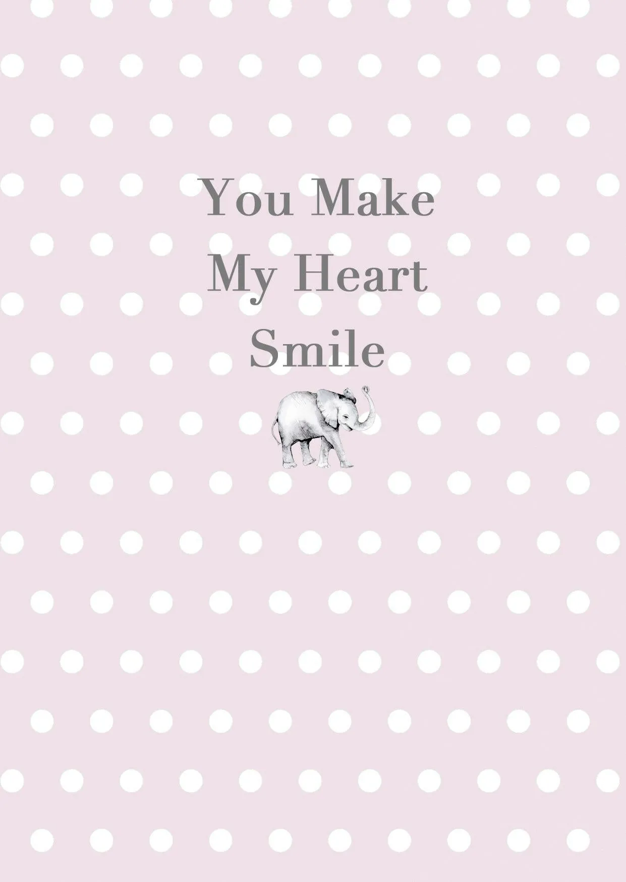 A6 Greeting Card with Ceramic Keepsake - Elephant Smile