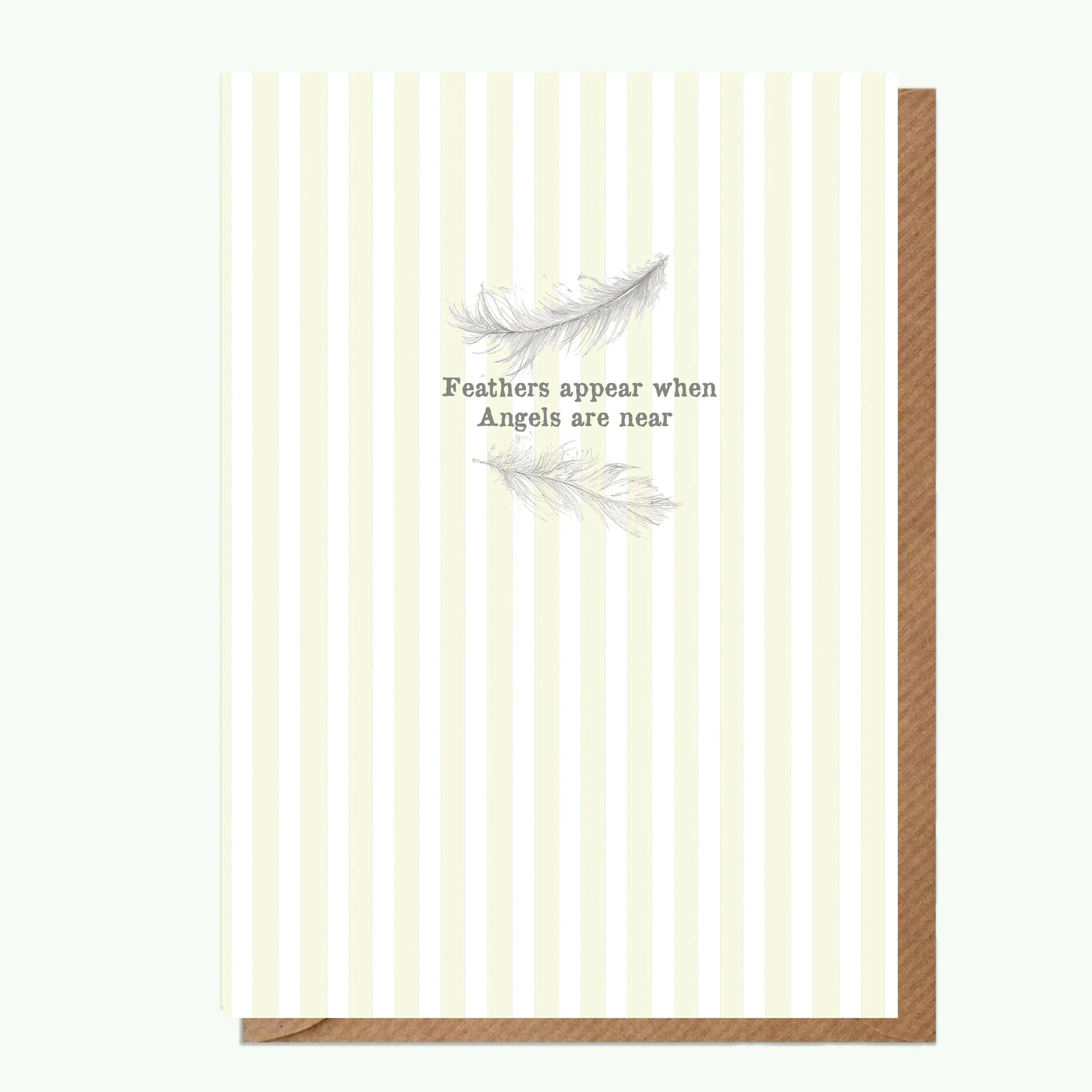 A6 Greeting Card with Ceramic Keepsake - Feathers Appear