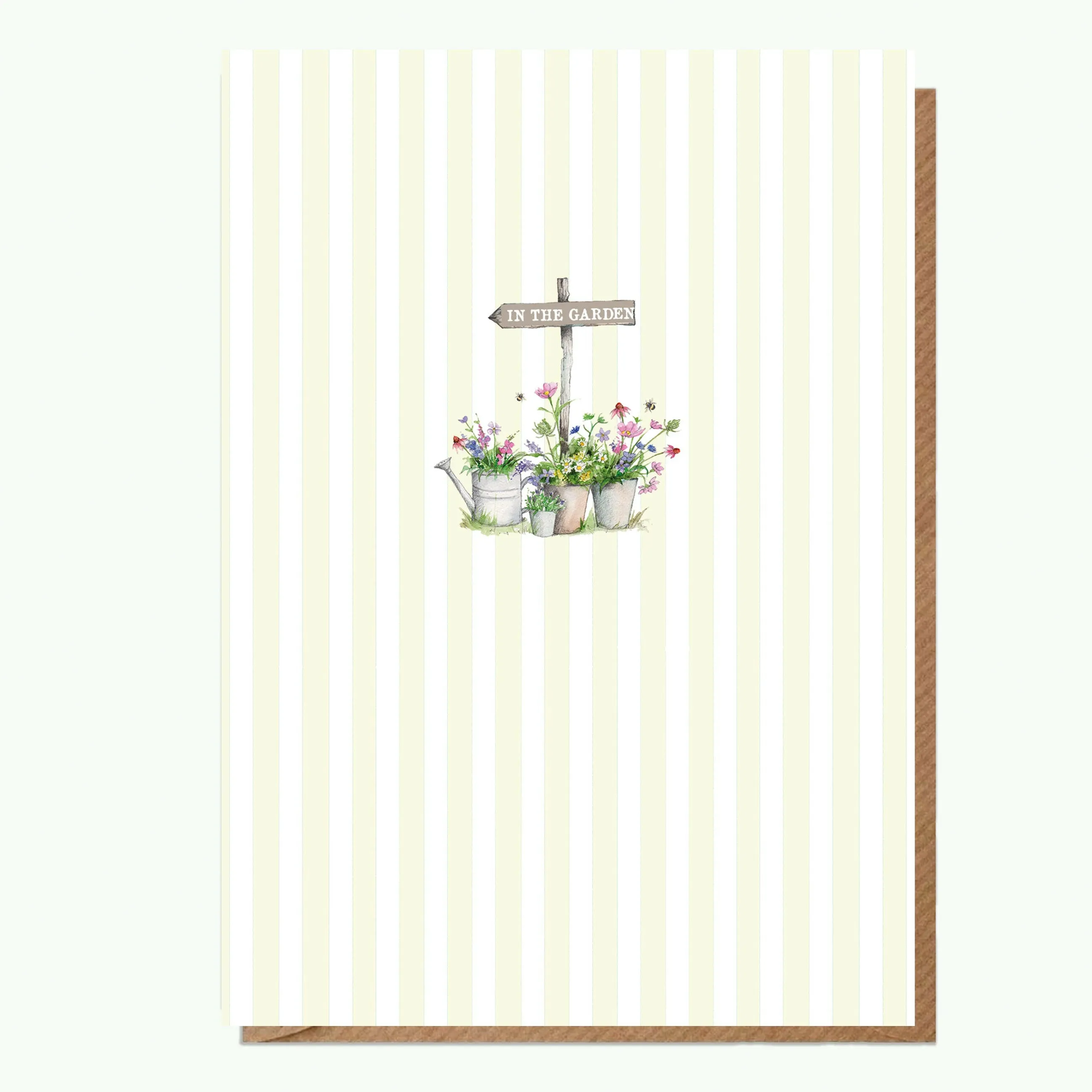 A6 Greeting Card with Ceramic Keepsake - Garden Sign