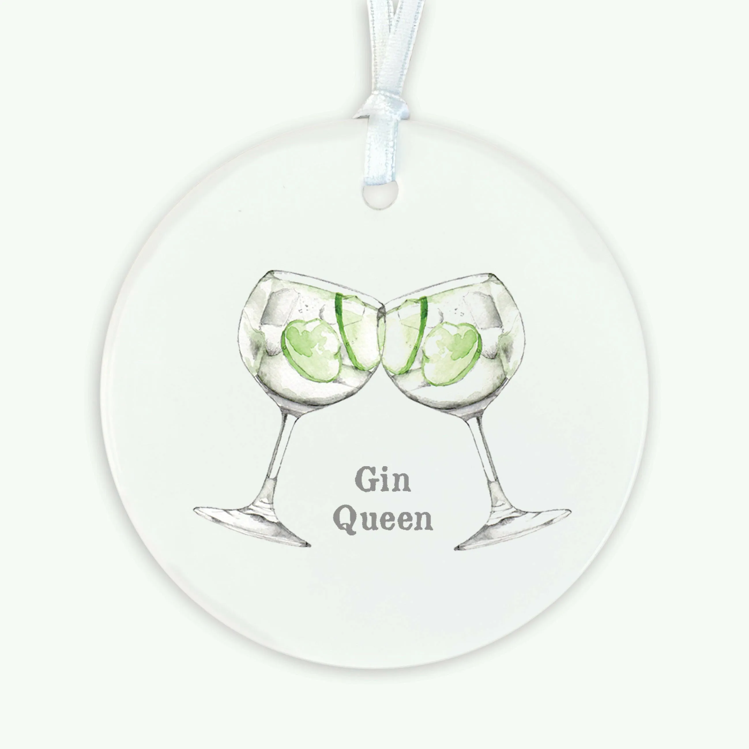 A6 Greeting Card with Ceramic Keepsake - Gin Queen