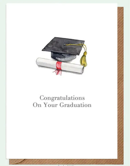 A6 Greeting Card with Ceramic Keepsake - Graduation