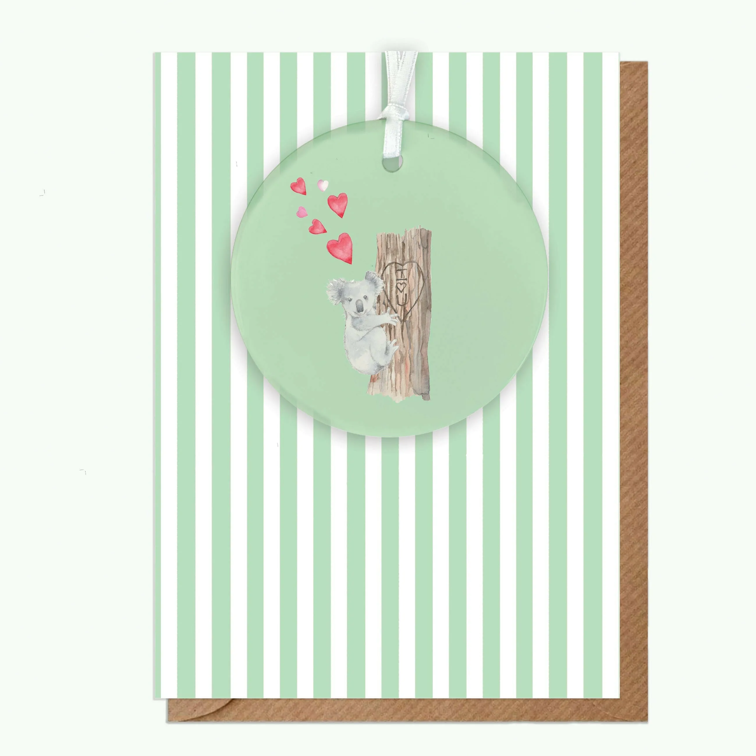 A6 Greeting Card with Ceramic Keepsake - Koala Love You