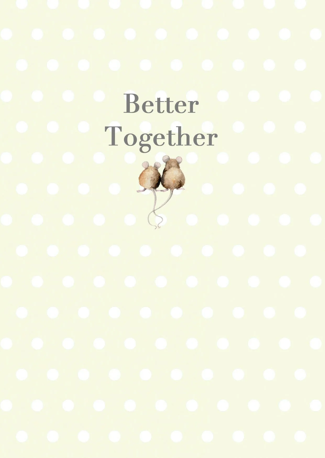 A6 Greeting Card with Ceramic Keepsake - Mice Better Together