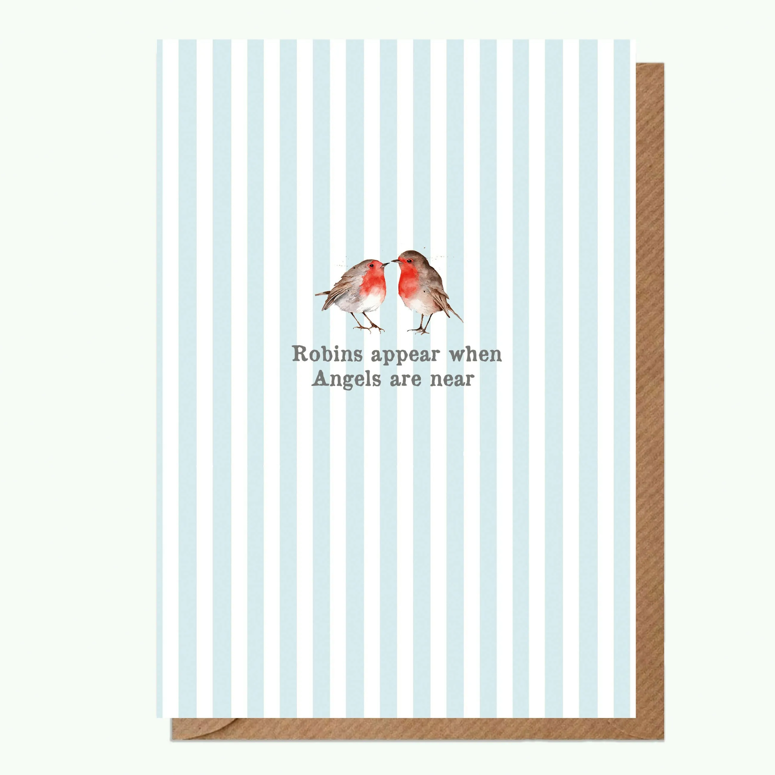 A6 Greeting Card with Ceramic Keepsake - Robins Appear