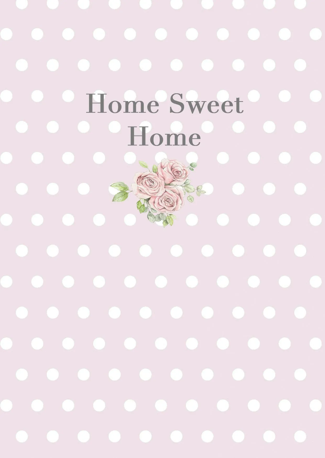 A6 Greeting Card with Ceramic Keepsake - Rose Cream Home Sweet Home