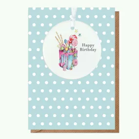 A6 Greeting Card with Ceramic Keepsake - Truly Scrumptious Happy Birthday