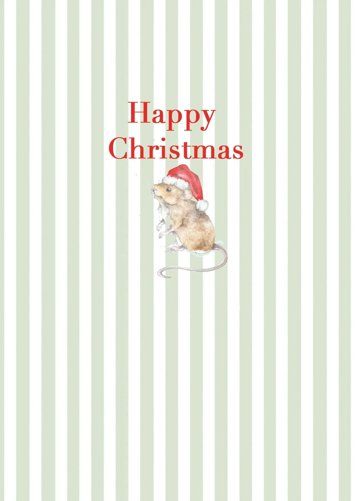 A6 Greeting Card with Ceramic Keepsake -Christmas Mouse