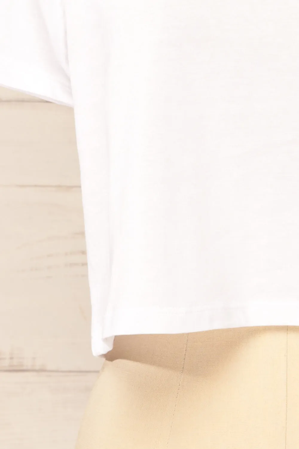 Akita White | Cotton Cropped T-Shirt