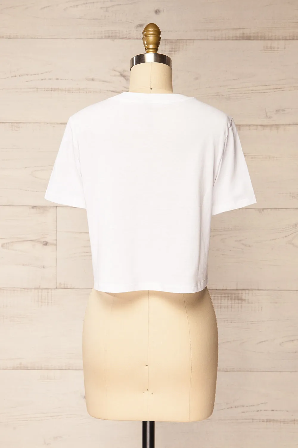 Akita White | Cotton Cropped T-Shirt