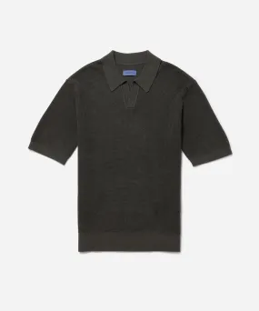 Alex Merino Wool Open Placket Polo