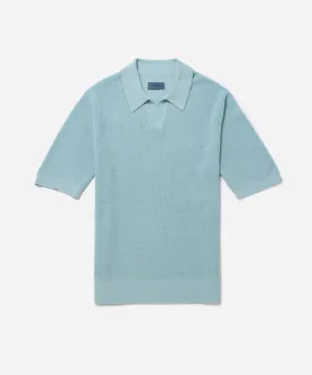 Alex Merino Wool Open Placket Polo