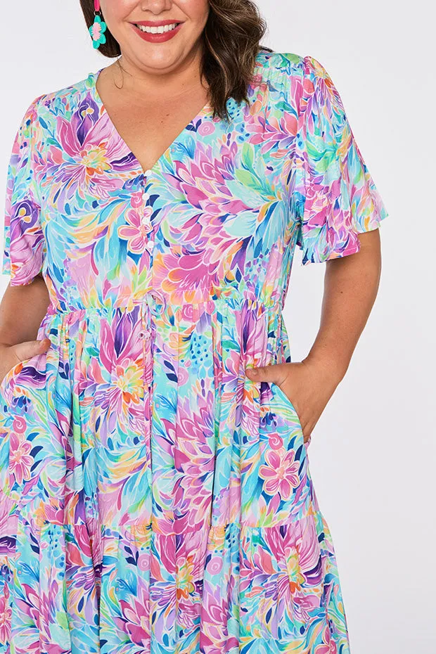 Alexia Rainbow Bloom Dress