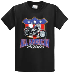 All American Ride - Motorcycle Printed Tee Shirt