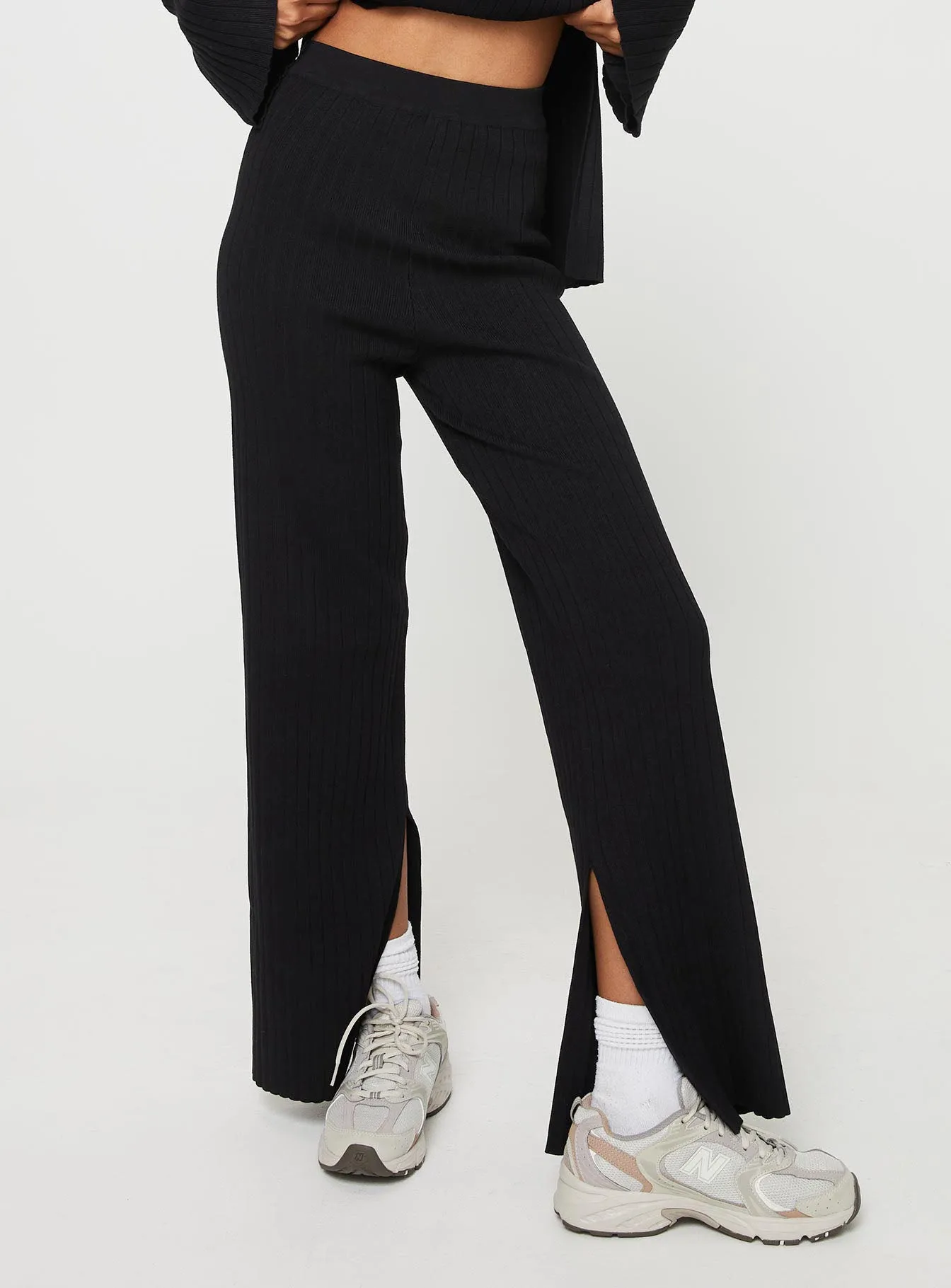 Allen Ribbed Pants Black