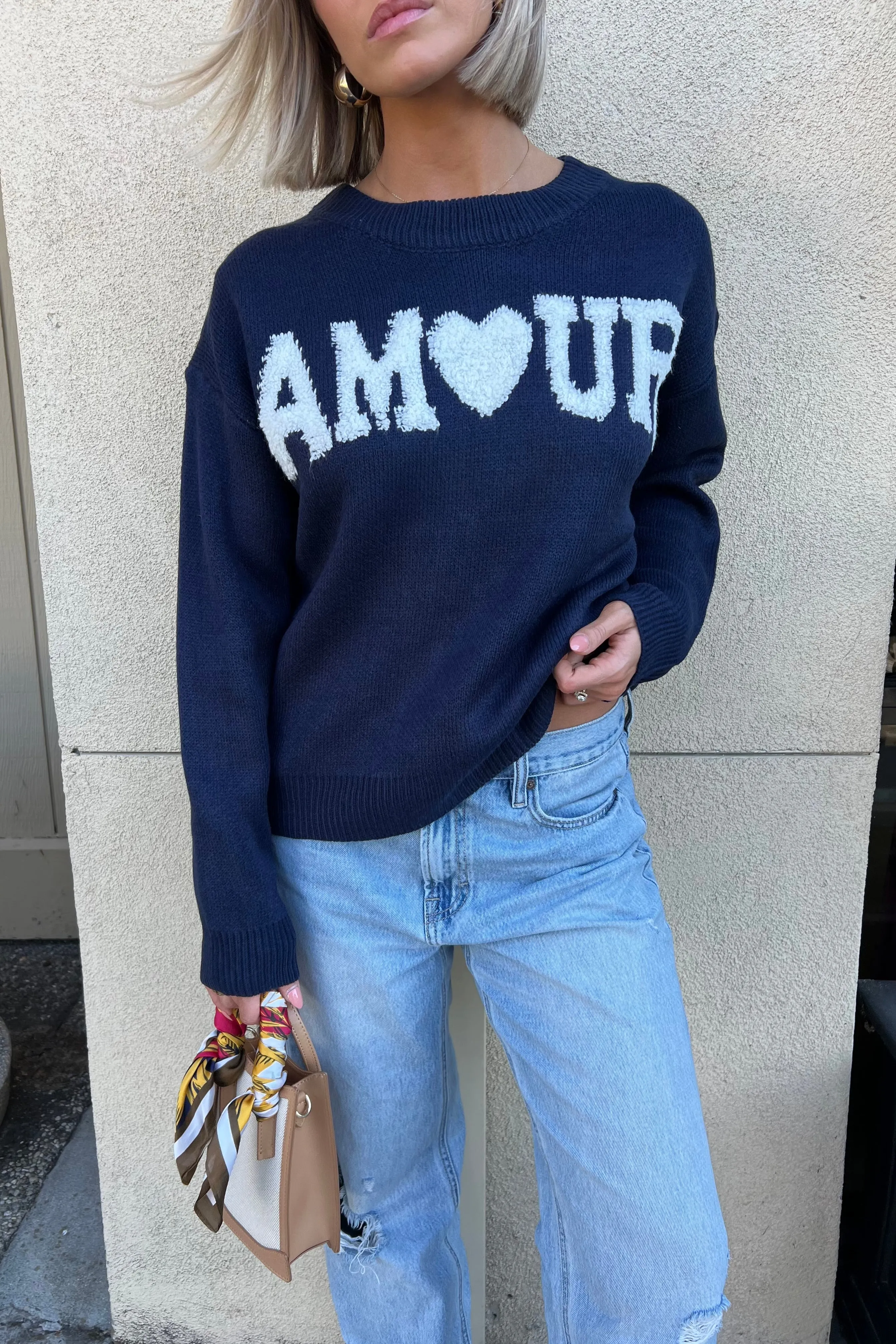 AMOUR NAVY SWEATER