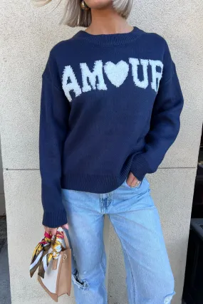 AMOUR NAVY SWEATER