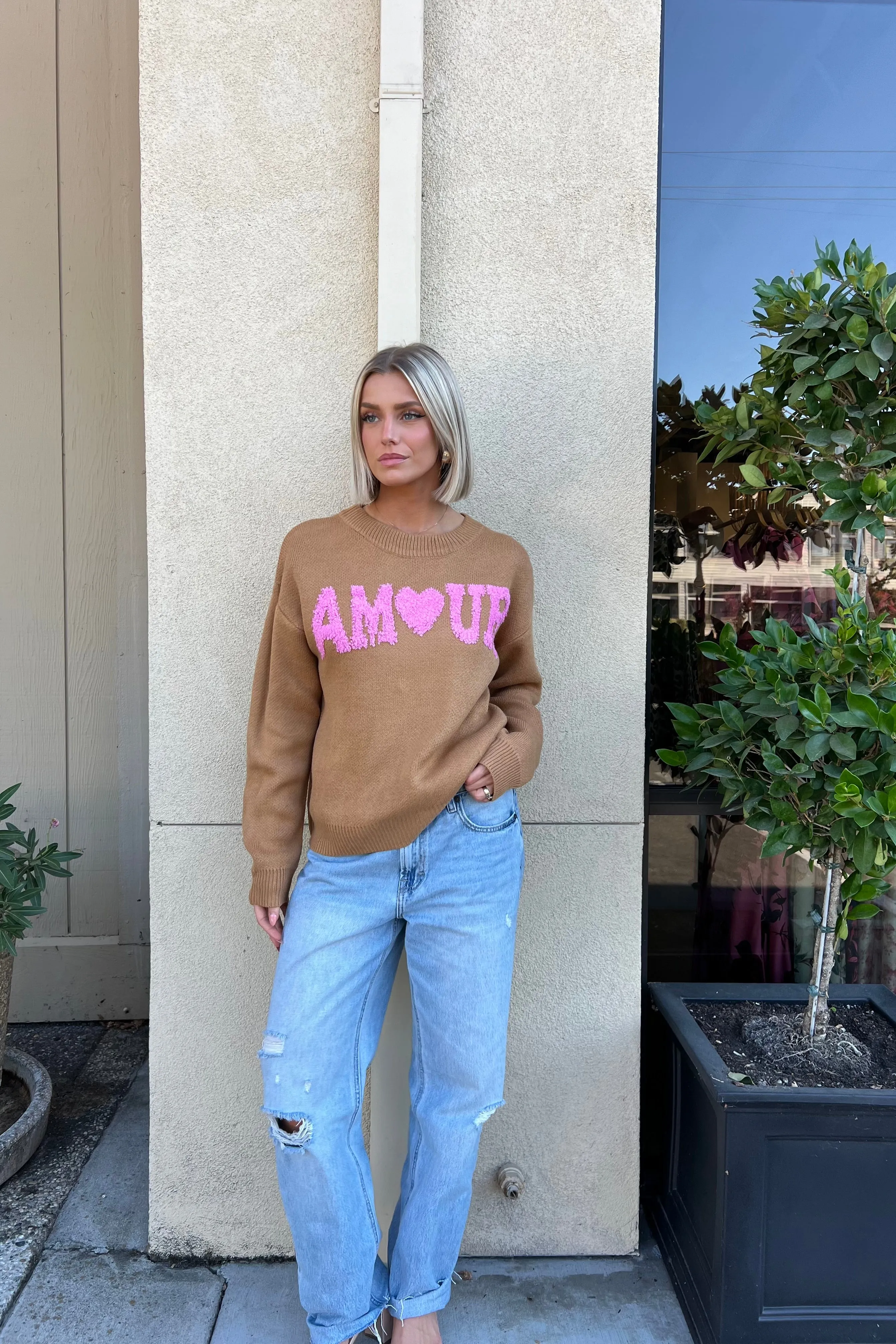 AMOUR TAN SWEATER