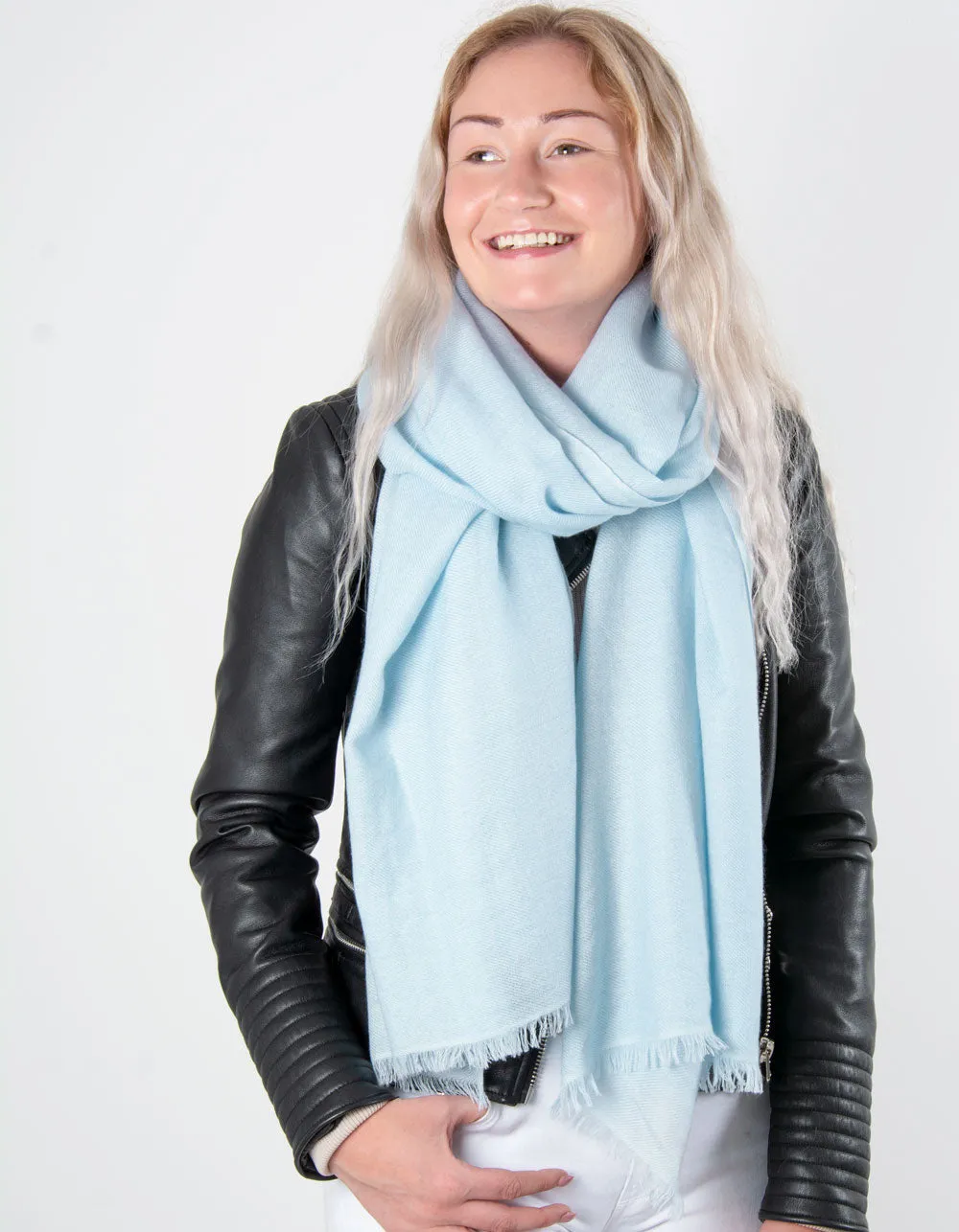 Baby Blue Cashmere Scarf