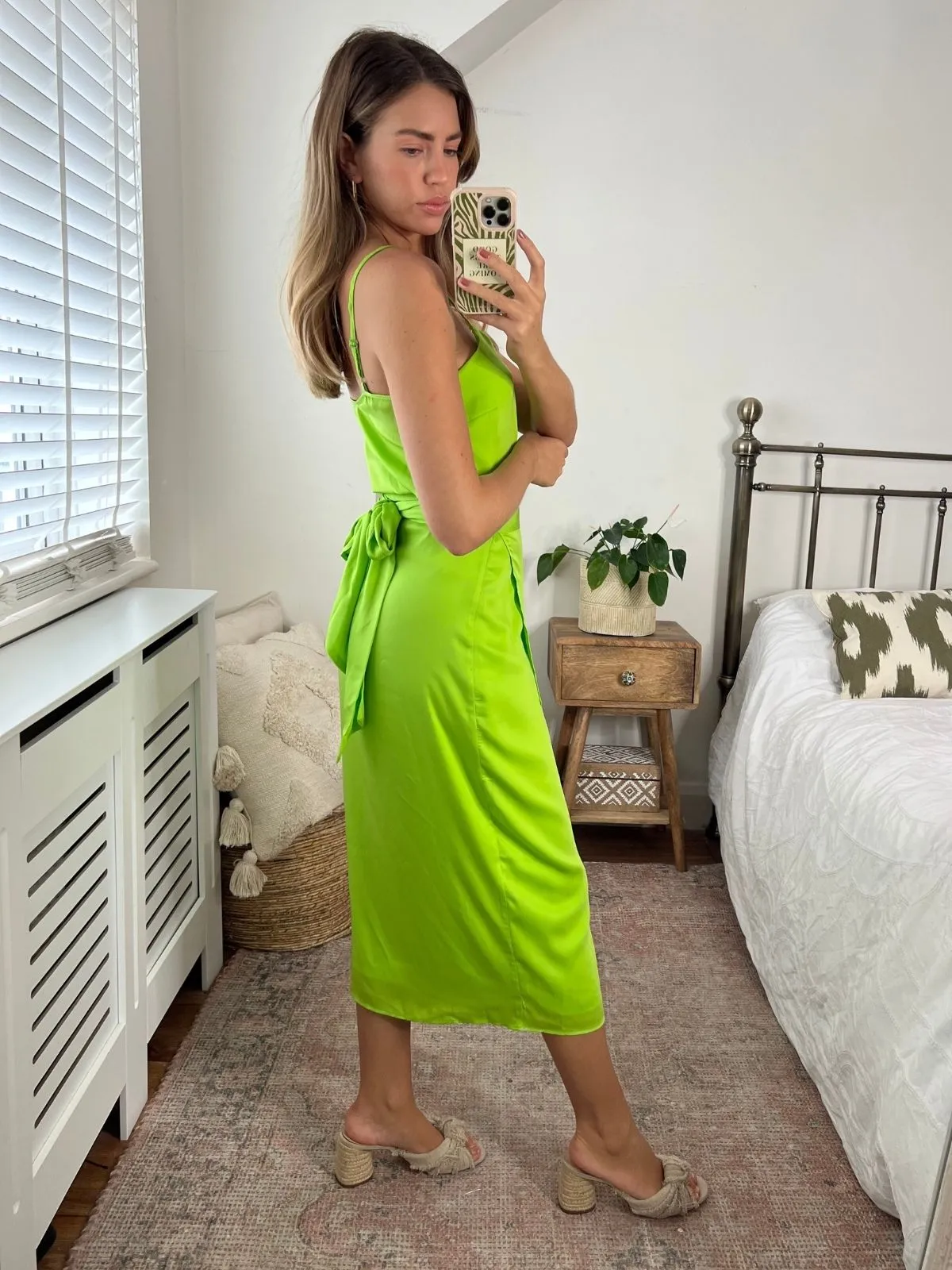 Beau Wrap Midi Skirt / Lime