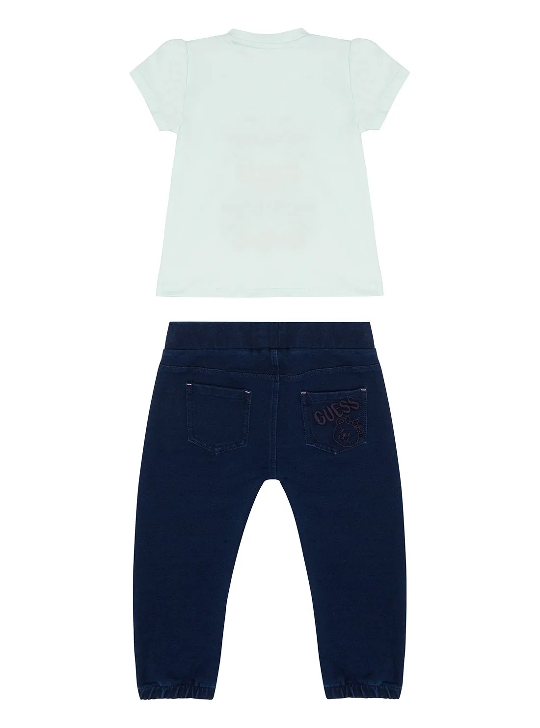 Bebe Blue T-Shirt And Denim Pants 2-Piece Set (0-12m)