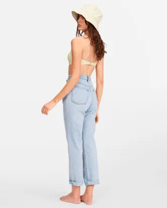 BILLABONG Women's I Got It High-Waisted Denim Pant Indigo Rinse