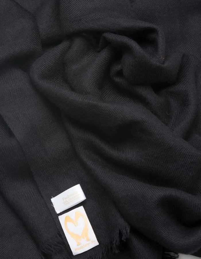 Black Cashmere Scarf