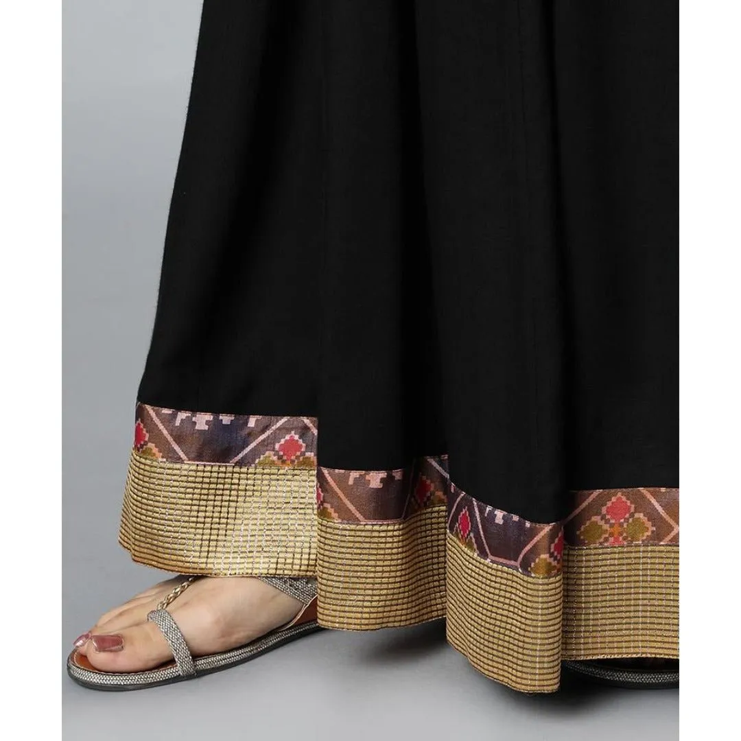 Black Twenty-four Kali Rayon Skirt