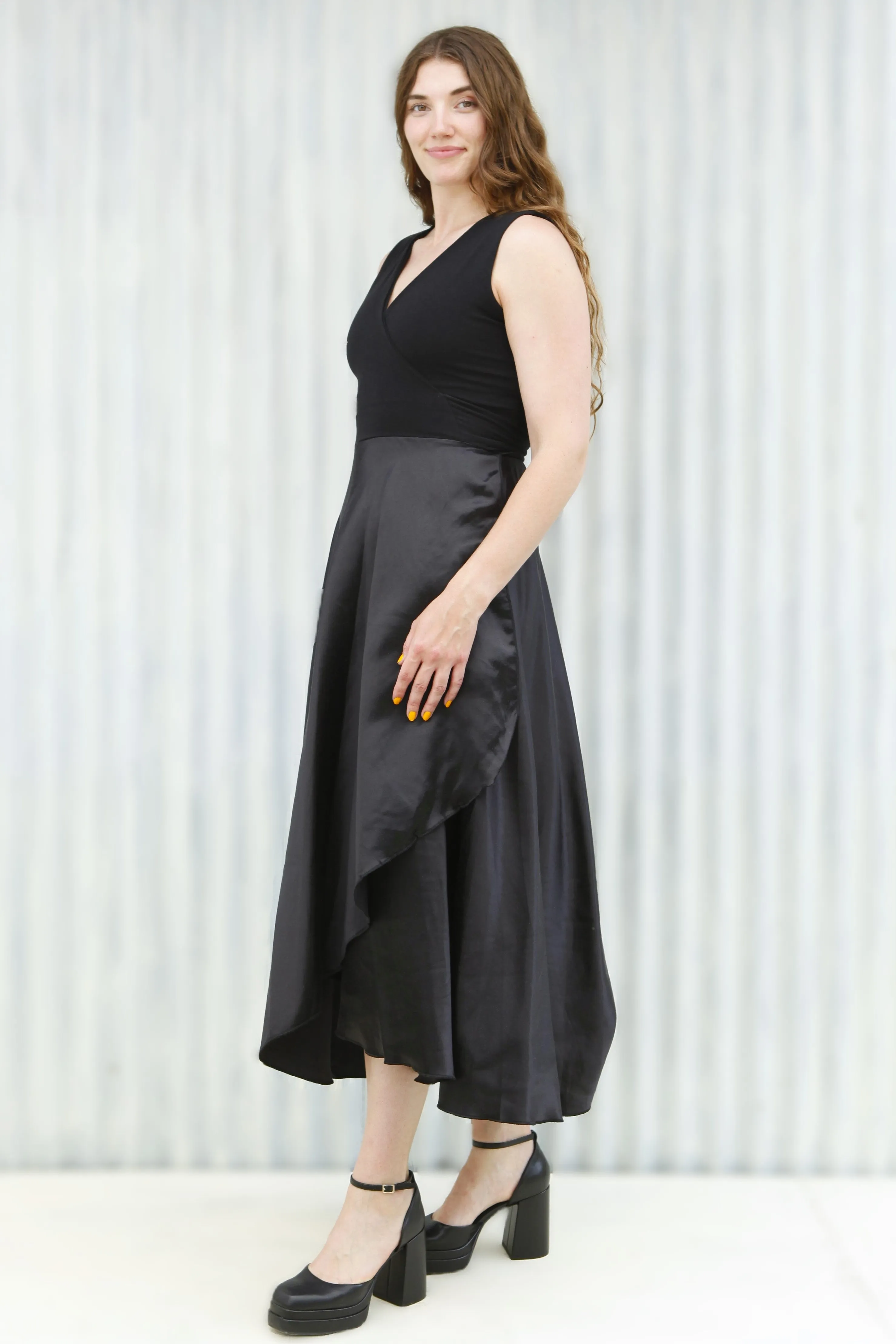 Black Victoria Wrap Dress