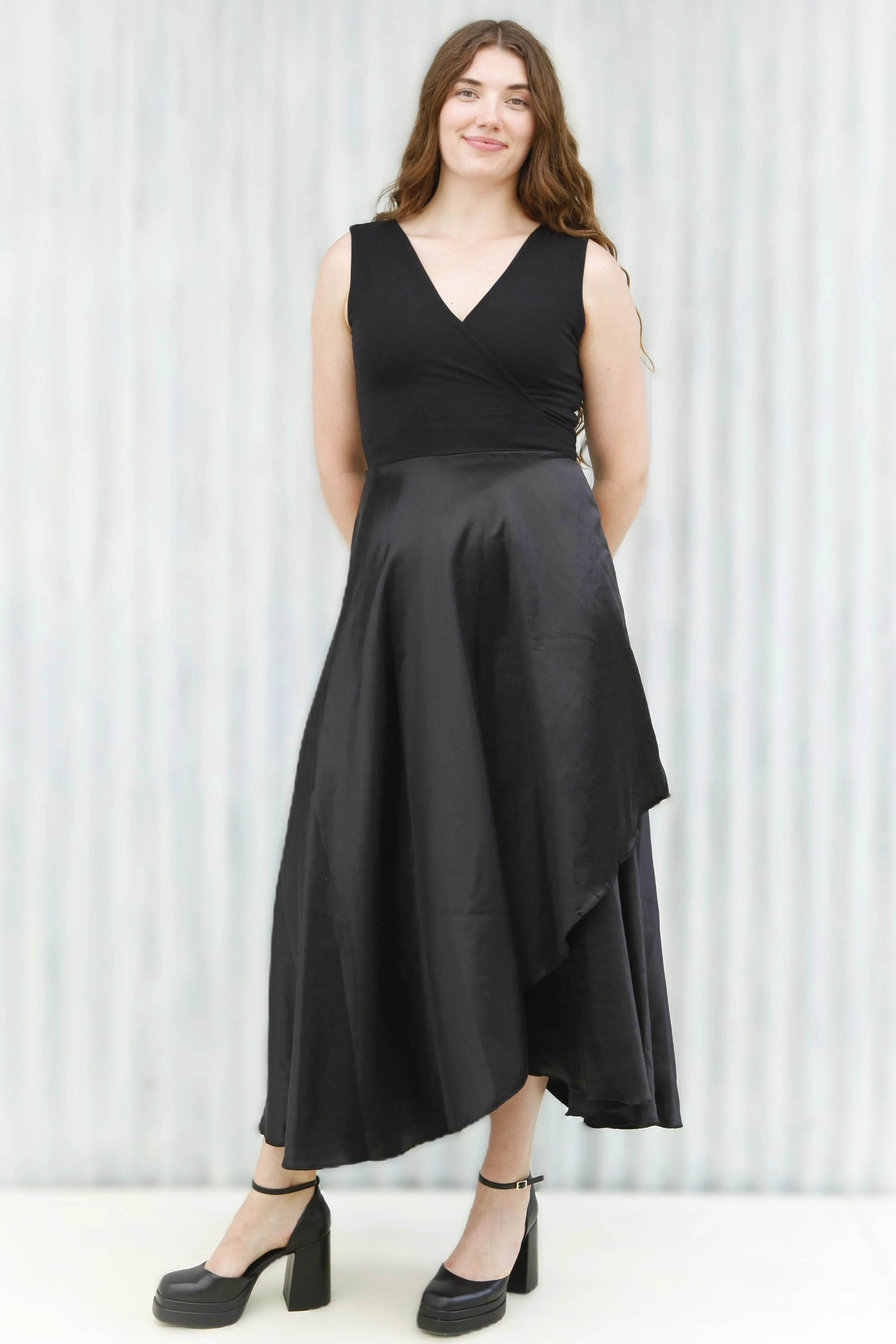 Black Victoria Wrap Dress