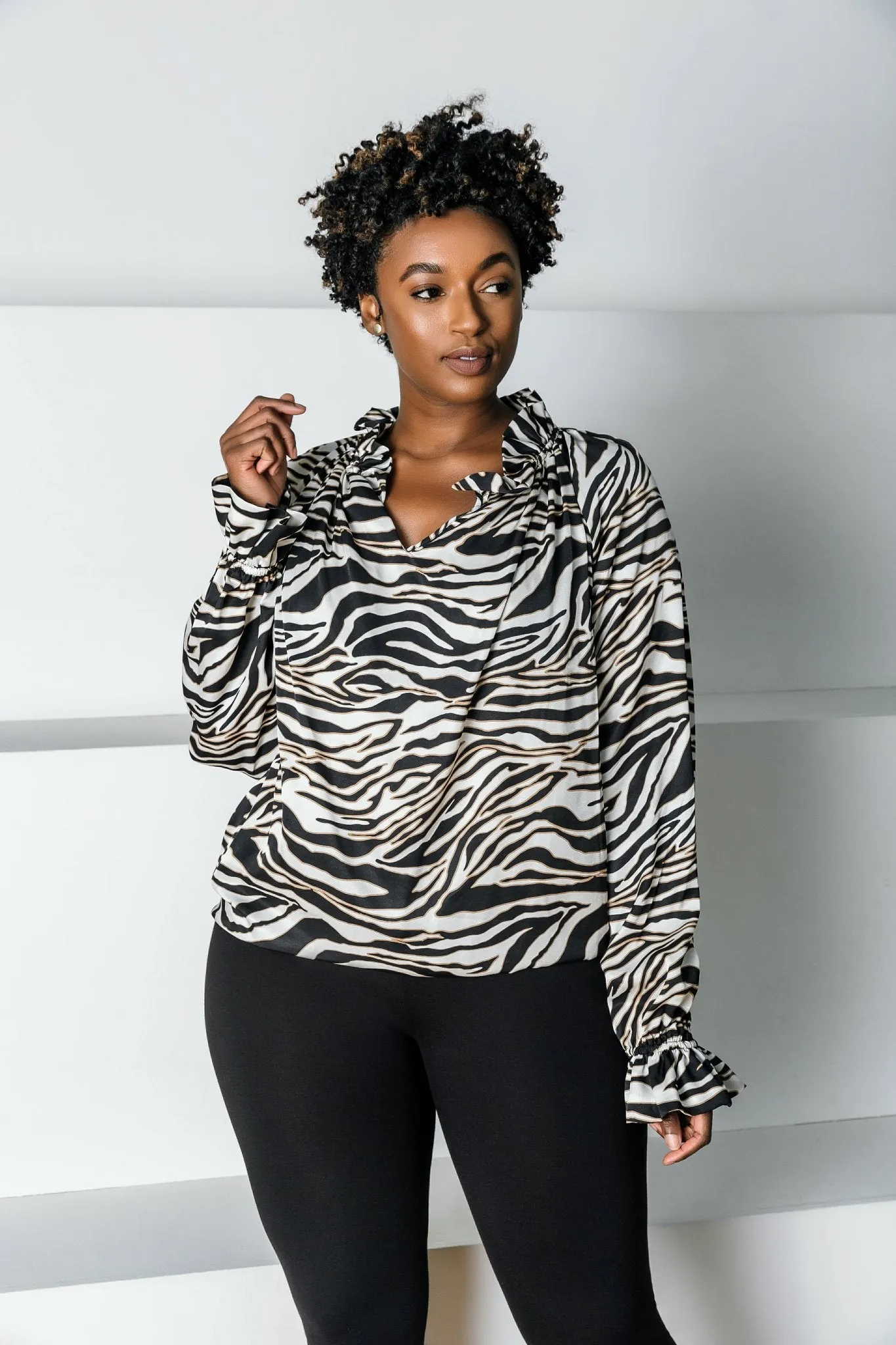 Black Zebra Zoe Blouse