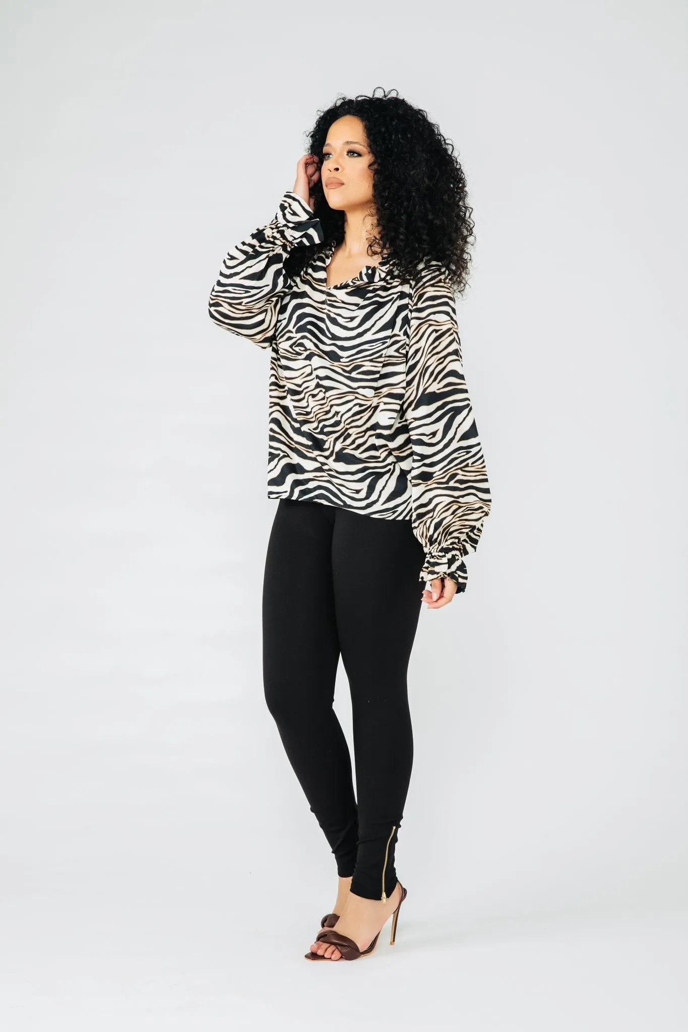 Black Zebra Zoe Blouse