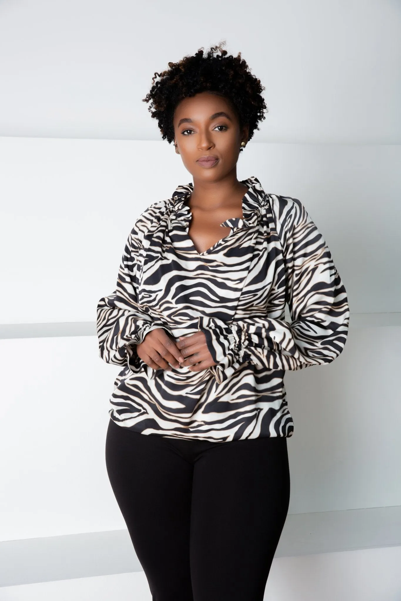 Black Zebra Zoe Blouse