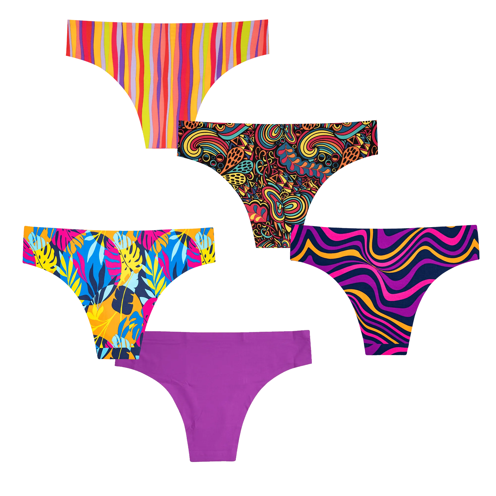 Bloom Bundle - Ladies Seamless Brazilian Briefs 5 Pack Bundle