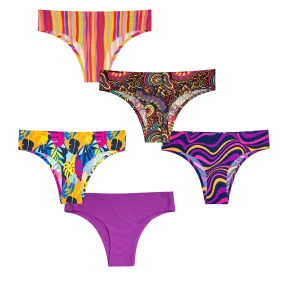 Bloom Bundle - Ladies Seamless Brazilian Briefs 5 Pack Bundle