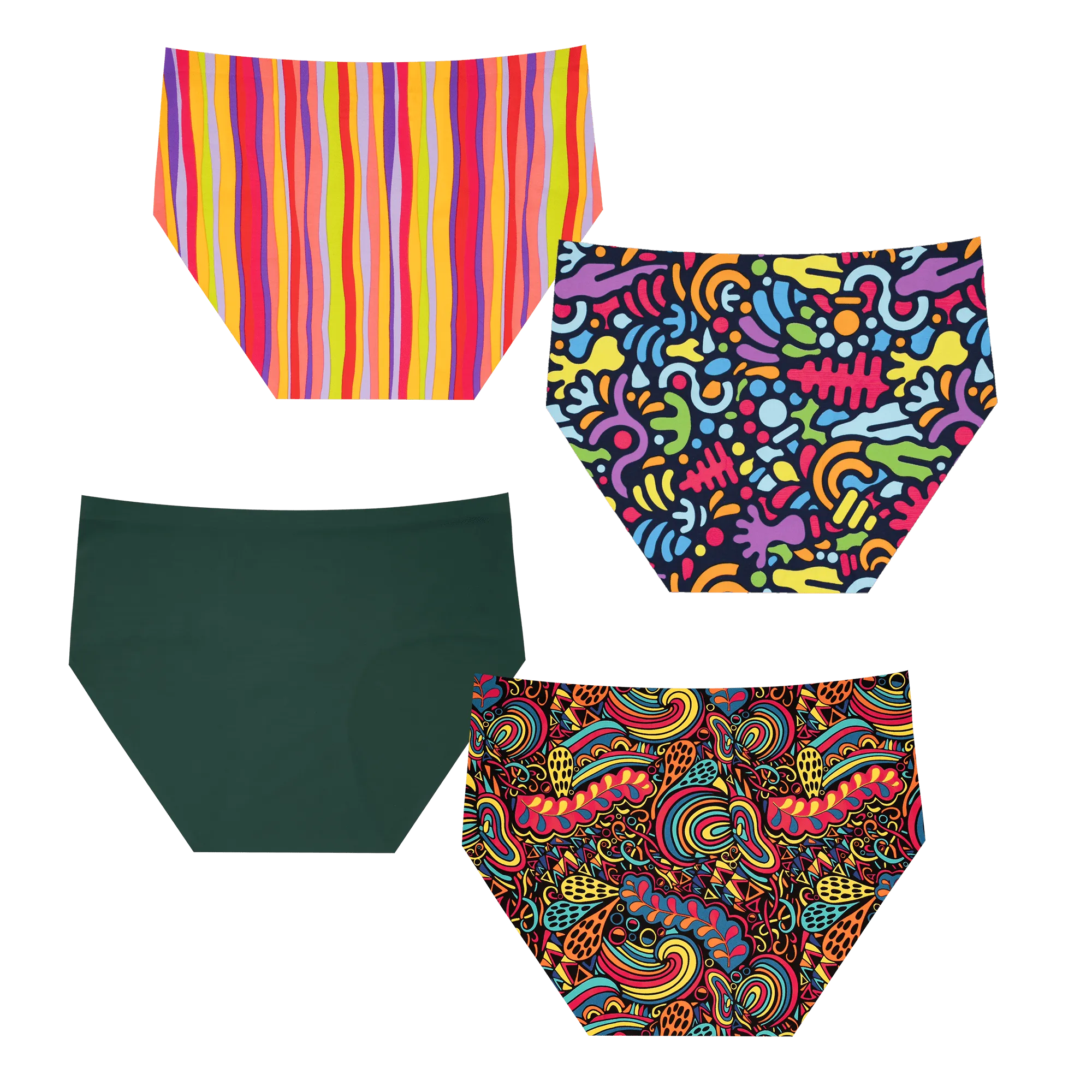 Bloom Bundle - Ladies Seamless Full Briefs 4 Pack Bundle