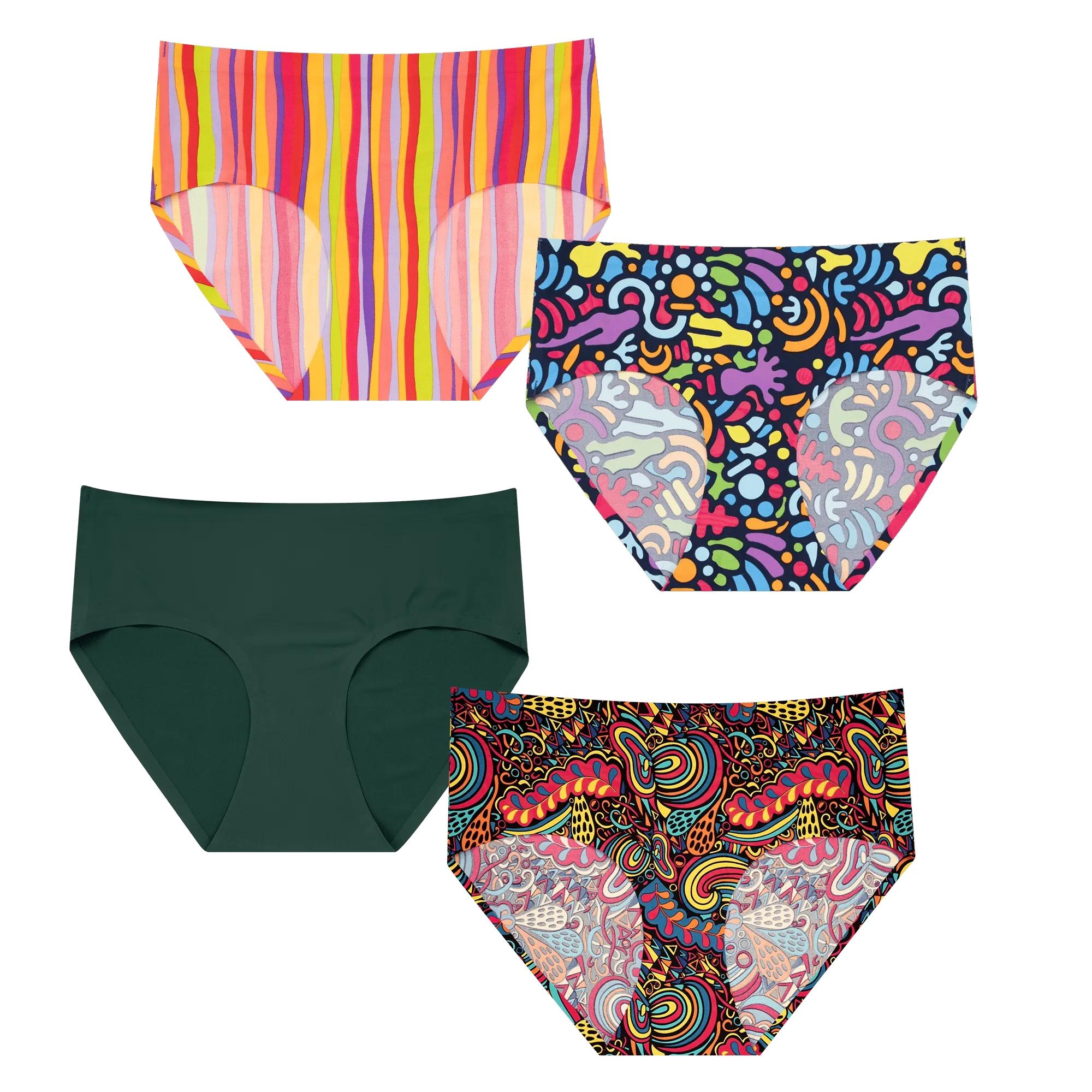 Bloom Bundle - Ladies Seamless Full Briefs 4 Pack Bundle