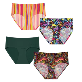 Bloom Bundle - Ladies Seamless Full Briefs 4 Pack Bundle