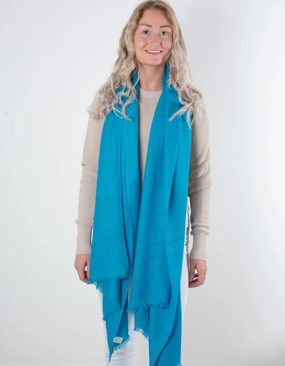 Blue Cashmere Scarf Pashmina