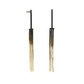 Box Chain Stud Short Earrings - Kaoru Rogers